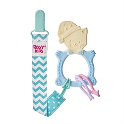 Универсальный прорезыватель MEOW TEETHER с держателем. Цвет голубой. RMT-001SC - фото 29906