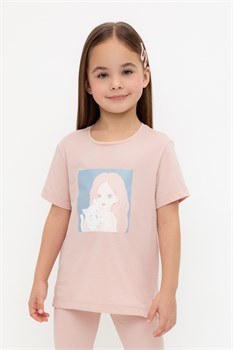 КР 302726/дымчатая роза к557 фуфайка (футболка) для дев КР 302726/дымчатая роза - фото 78266