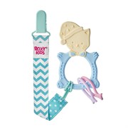 Универсальный прорезыватель MEOW TEETHER с держателем. Цвет голубой. RMT-001SC