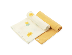 Пеленки муслиновые BUBA KIDS, 2 шт. Кувшинка жёлтая/ горчица, 75х115 BKMUSSW14