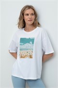 Е 30088/белый фуфайка женская  Е 30088/белый
